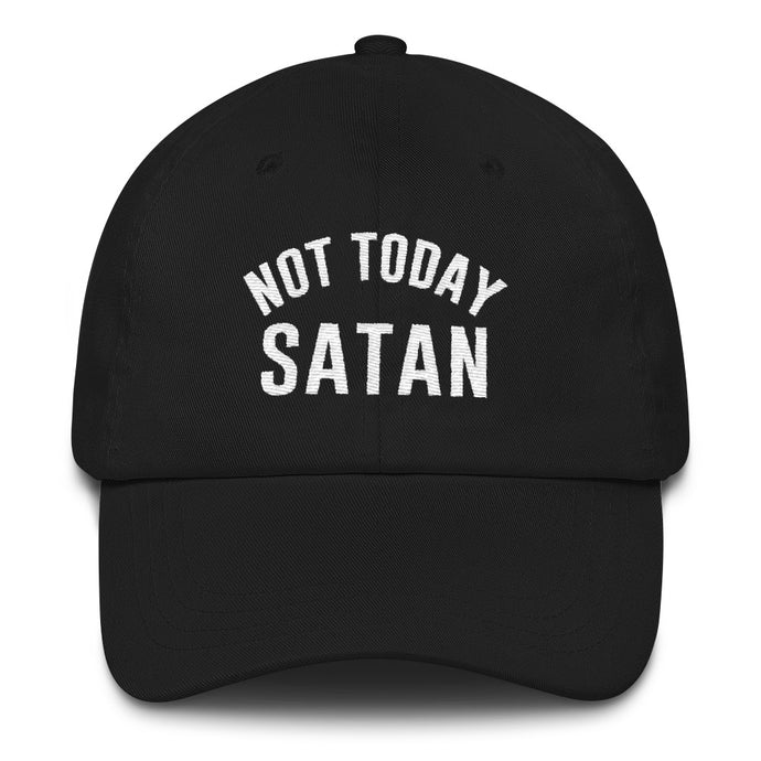 Not Today Satan Dad Hat - Wake Slay Repeat