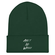 Load image into Gallery viewer, Ain&#39;t No Wifey Cuffed White Thread Beanie - Wake Slay Repeat