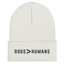Load image into Gallery viewer, Dogs &gt; Human Cuffed Black Thread Beanie - Wake Slay Repeat