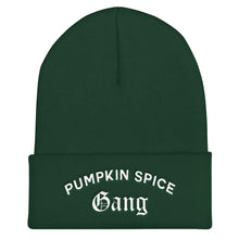 Load image into Gallery viewer, Pumpkin Spice Gang Cuffed White Thread Beanie - Wake Slay Repeat