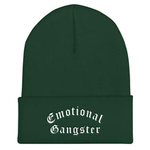 Load image into Gallery viewer, Emotional Gangster Cuffed White Thread Beanie - Wake Slay Repeat