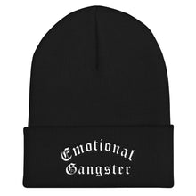 Load image into Gallery viewer, Emotional Gangster Cuffed White Thread Beanie - Wake Slay Repeat