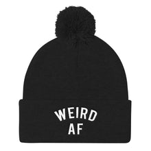 Load image into Gallery viewer, Weird AF Pom Pom Knit Cap - Wake Slay Repeat