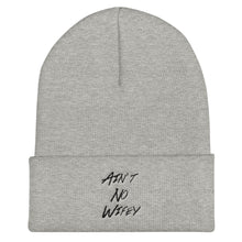 Load image into Gallery viewer, Ain&#39;t No Wifey Cuffed Black Thread Beanie - Wake Slay Repeat
