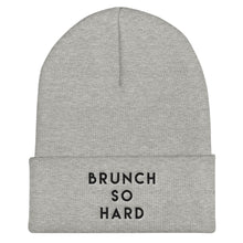 Load image into Gallery viewer, Brunch So Hard Cuffed Black Thread Beanie - Wake Slay Repeat