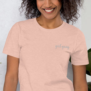Girl Gang Premium Embroidered Short-Sleeve Unisex T-Shirt - Wake Slay Repeat