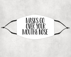 Over Your Mouth and Nose Face Mask - Wake Slay Repeat