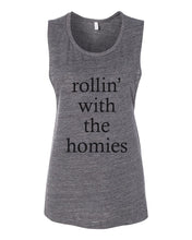Load image into Gallery viewer, rollin&#39; with the homies Fitted Scoop Muscle Tank - Wake Slay Repeat