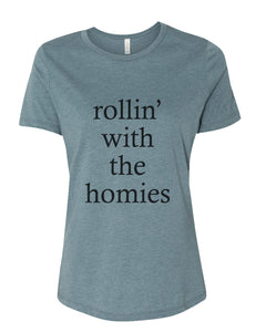 rollin' with the homies Fitted Women's T Shirt - Wake Slay Repeat