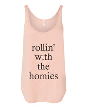 Load image into Gallery viewer, rollin&#39; with the homies Flowy Side Slit Tank Top - Wake Slay Repeat