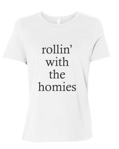 rollin' with the homies Fitted Women's T Shirt - Wake Slay Repeat