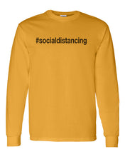 Load image into Gallery viewer, #socialdistancing Unisex Long Sleeve T Shirt - Wake Slay Repeat