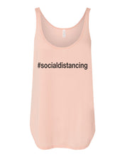 Load image into Gallery viewer, #socialdistancing Flowy Side Slit Tank Top - Wake Slay Repeat