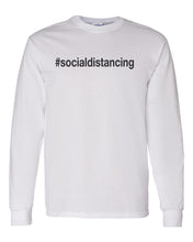 Load image into Gallery viewer, #socialdistancing Unisex Long Sleeve T Shirt - Wake Slay Repeat