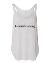 Load image into Gallery viewer, #socialdistancing Flowy Side Slit Tank Top - Wake Slay Repeat