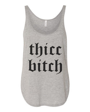 Thicc Bitch Side Slit Tank Top - Wake Slay Repeat